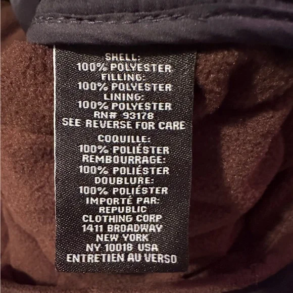 Magaschoni Mens Medium Blue Fleece Lined Quilted vest - Picture 8 of 10